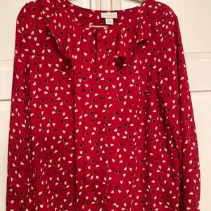 Liz Claiborne Long Sleeve Blouse Size Medum